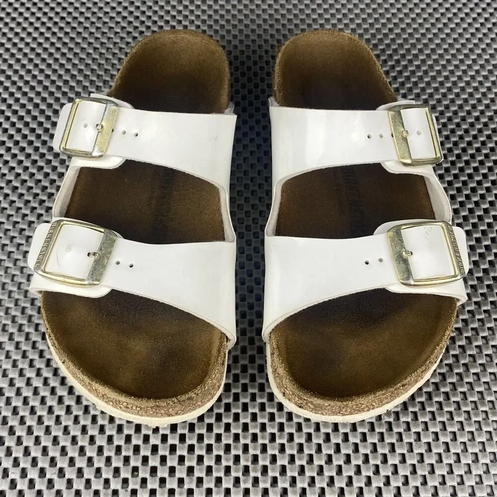 Birkenstock Arizona Sandals Kids Youth 32 White Slide On Made in Germany